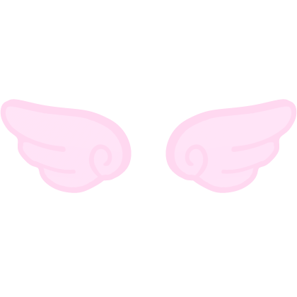 ♡ Cute Glowing Angel Chibi Wings in Pastel Pink Roblox item
