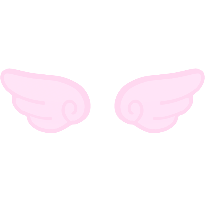 ♡ Cute Glowing Angel Chibi Wings in Pastel Pink