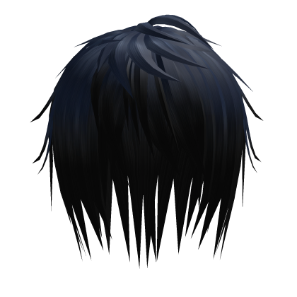 Blue Dyed Unkept Emo Vkei Anime Hairstyle