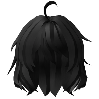 Anime Short Messy Hair - Black  Roblox item