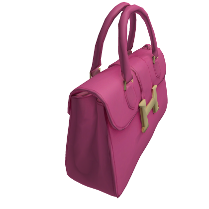 Bolsa Rosa Hermes con H en oro de Tepito
