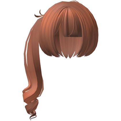 curly jirai kei ponytail in ginger