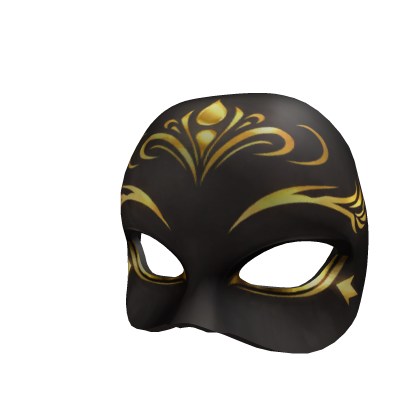 New Years Gold Black Masquerade Mask Addon