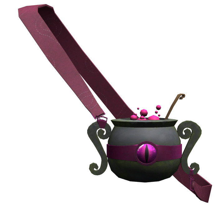 pink halloween witch cauldron bag