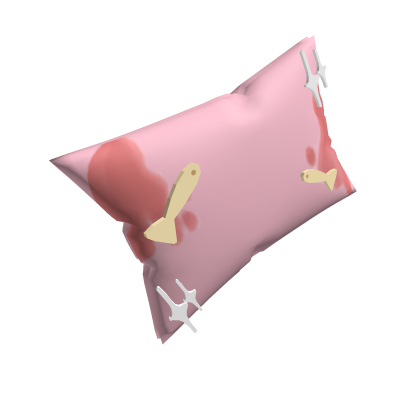 Cute Comfy Pink pillow with yellow fish