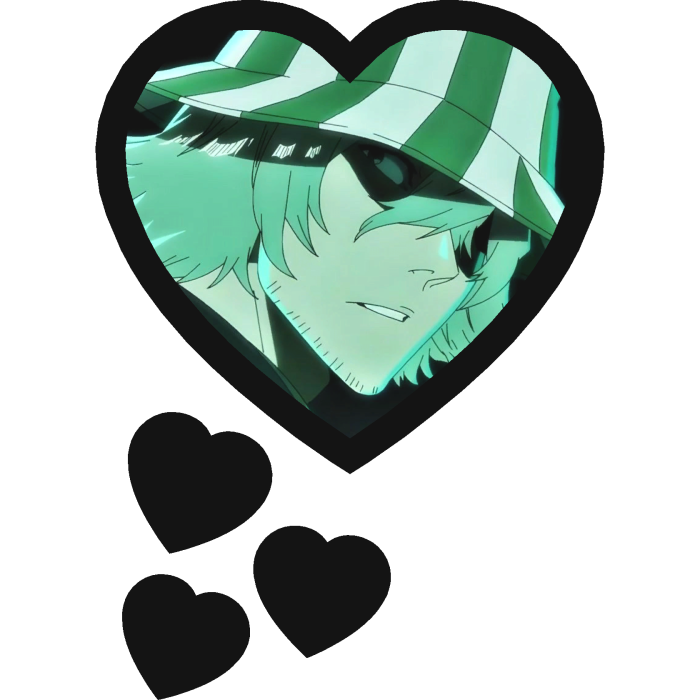 Kisuke Urahara Thinking Hearts Bleach
