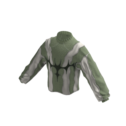 DOUJEANS - Sage Green Rift Sweater thumbnail