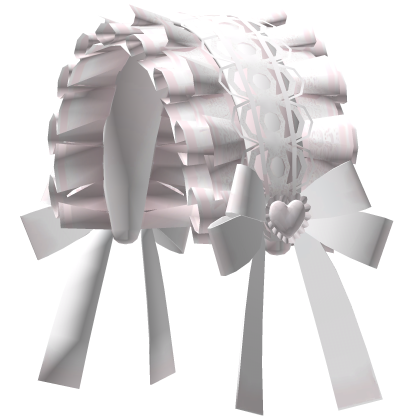 Pink Dollette Lace Coquette Headband Roblox item