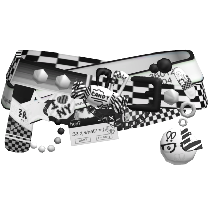 Scene White&Black Rave Layered Belts