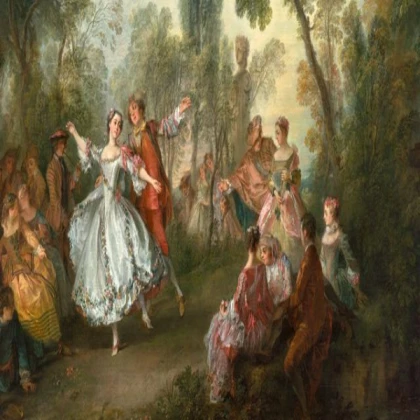 Rococo Victorian Art Vintage Painting