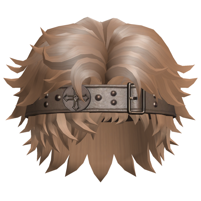 Blonde Messy Hair w/ Emo Studded Belt Eyepatch