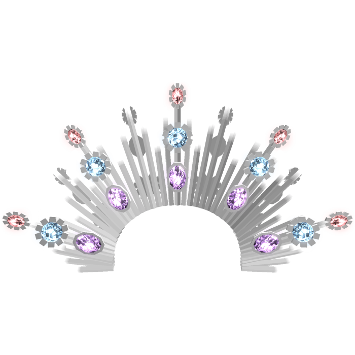 White Silver Sunburst Celestial Halo Crown Tiara