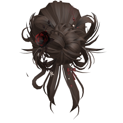Gothic Messy Rose Thorn Bun (Brown)