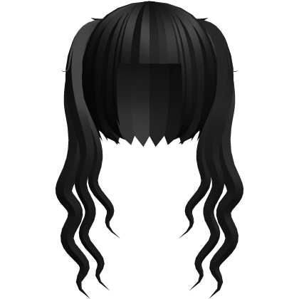 ^ㆆᆺㆆ^  wavy twintails in black Roblox item