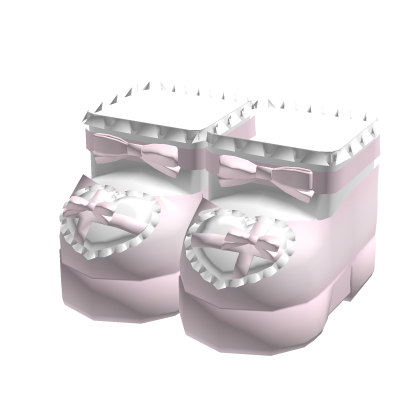 ꒰ ♡ ꒱ jirai kei platform heels in pink & white