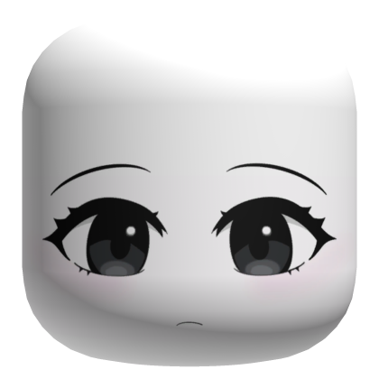 Cute Chill Girl Face - White Roblox item