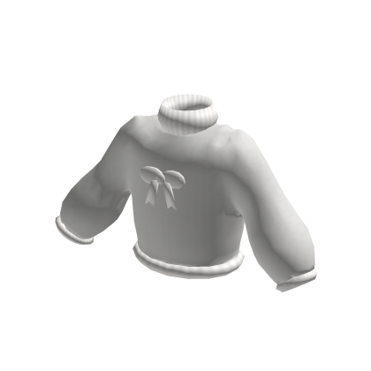 Snowcat Puff Sleeve Bow Sweater - Ivory