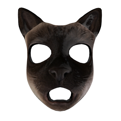 Siamese Cat Mask Dark Furry Kitty