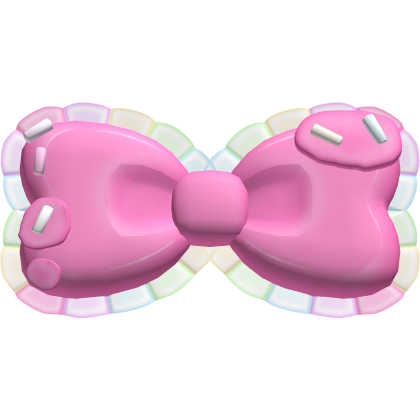 ʚ ︵ mm! adorable pink sugar sprinkle cookie bow  Roblox item