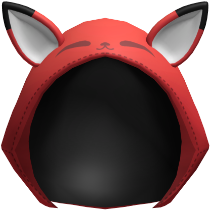 Red Kawaii Fox Plush Hood Roblox item