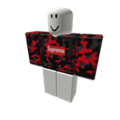 RED CAMO Supreme Gomlek Roblox
