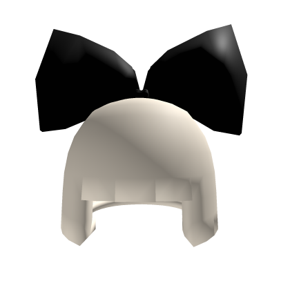 ♡ : Low Poly Big Fluffy Hair w Bow Wii Mii Roblox item