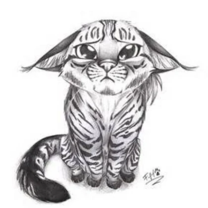 cute cat drawing