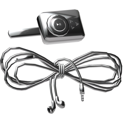 Silver Metal MP3 Player Wired Earphones Clips