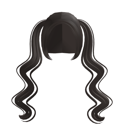. ‿ ♡ grey brown long wavy babydoll pigtails Roblox item