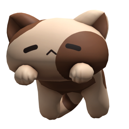 Kawaii Sleeping Cat Kitten on Head - Brown