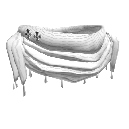 Short White Cross Scarf thumbnail