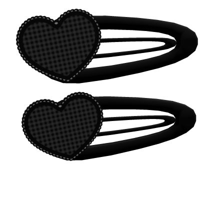 cute hairclips w heart