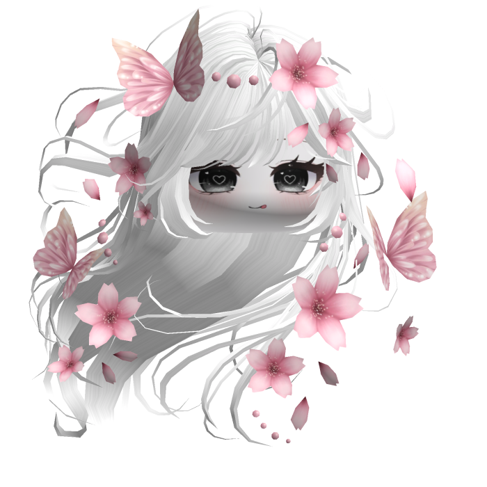 Mystical Sakura Windy Hair (White&Red)