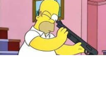 Oh my god homer the gun is the wrong way.