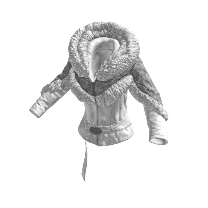 White Leather Fur Jacket