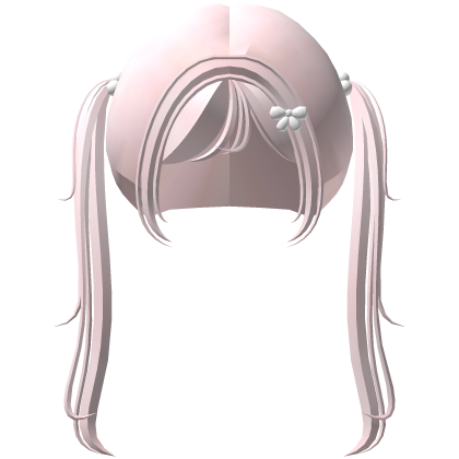 ♡︎ ꒰ kawaii bobble pigtails in baby pink ა Roblox item