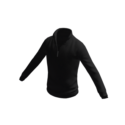 Black Quarter-Zip Sweater