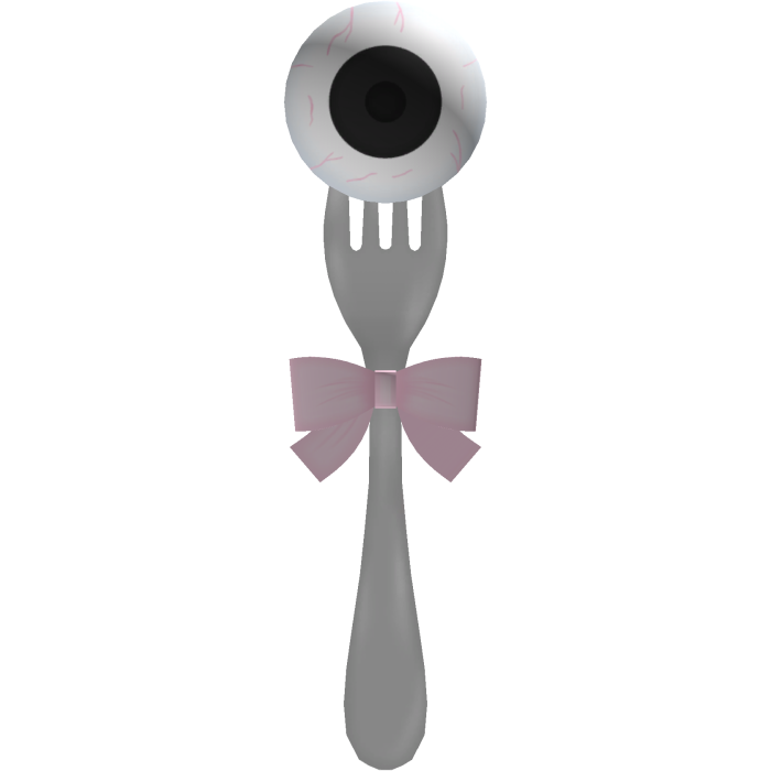 cute creepycore eyeball fork (pink) 