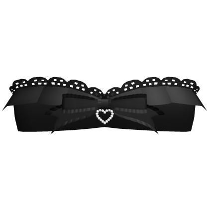 ♡ :Ruffled Cutesy Black Princess Heart Short Top thumbnail