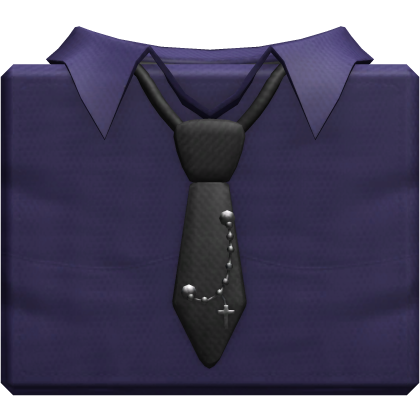 Goth Purple Emo Suit Shirt w/ Studded Belt 1.0 Roblox item