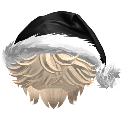 Messy Fluffy blonde Hair a Santa Hat Y2k