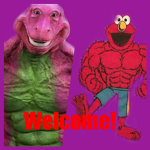 Elmo and Barney In the Makings