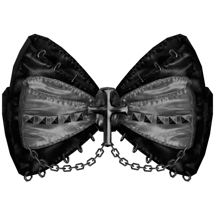 y2k Black & White Haunted Bow