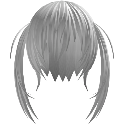 scene 2010s long low twintails in white Roblox item