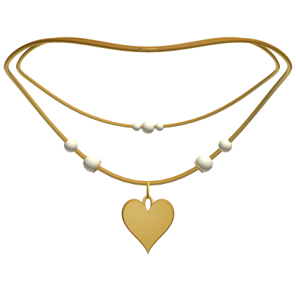 cute layered heart necklace gold