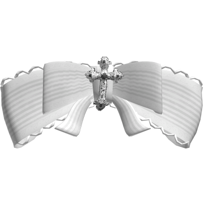white cute cross emo vkei egl hairbow