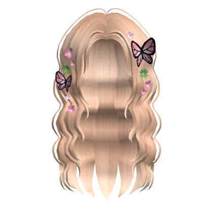 🍀Curly Hair w Butterfly(Blonde) Roblox item