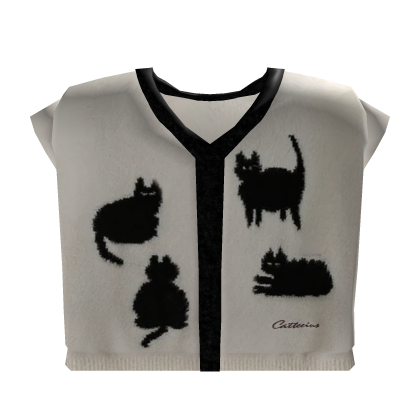 cutesy black kitty sweater