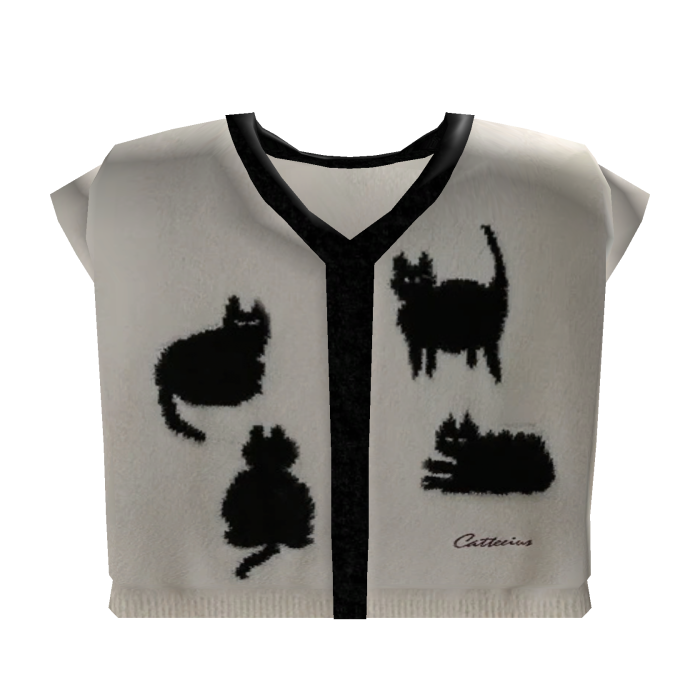cutesy black kitty sweater