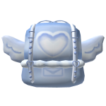 Blue Heart Backpack with Wings